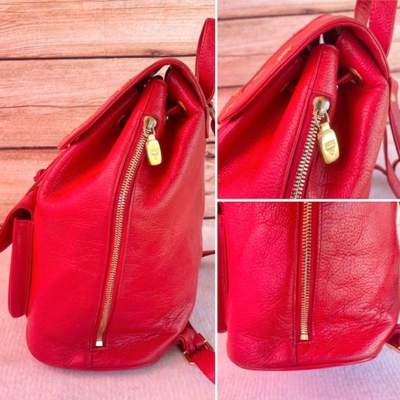 AUTHENTIC MCM Red Backpack - Picture 3 of 12